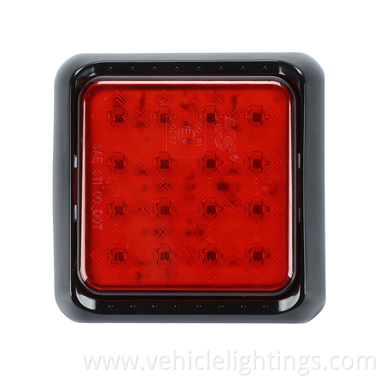 Waterproof 12v 24v 48 leds tail stop fog direction indicator combined tail light